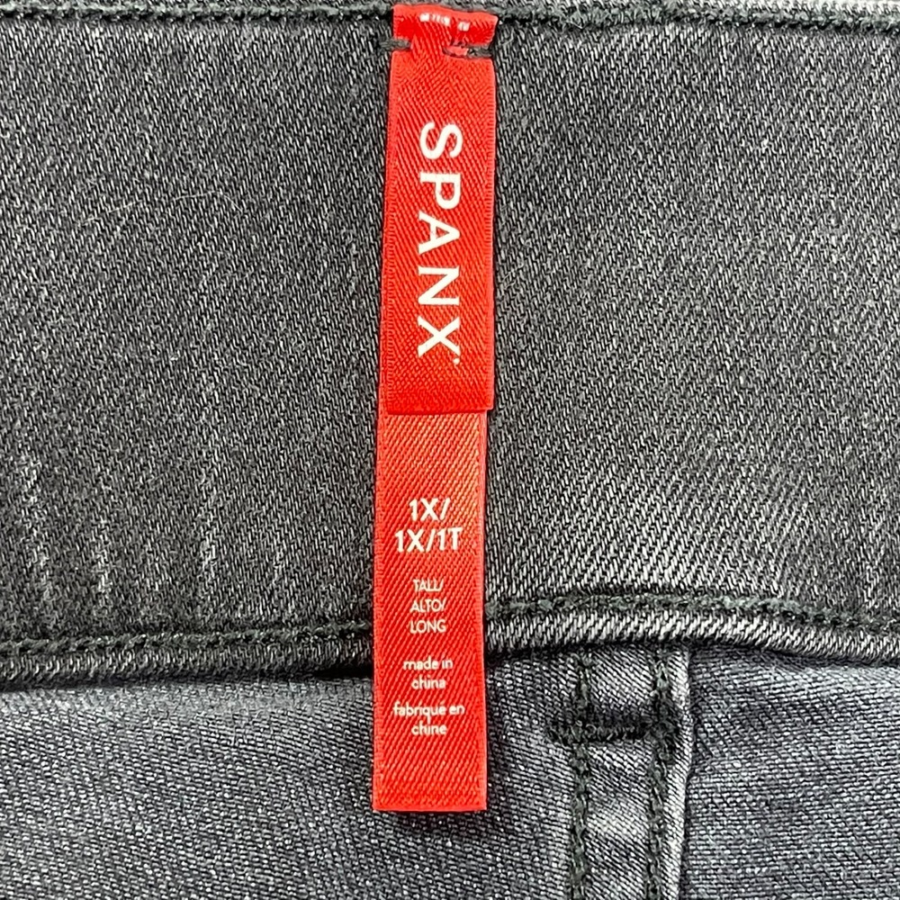 Spanx Straight Jeans Womens 1X Tall Stretchy Cotton Blue - Picture 5 of 9